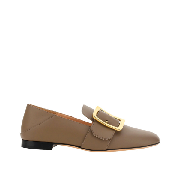Bally logo-plaque leather loafers - Orange