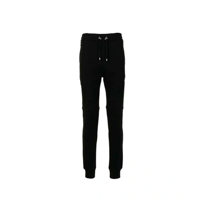 Balmain Flocked Logo Print Joggers In Black