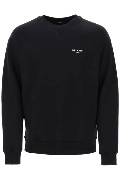 Balmain Sweatshirt With Print In Negro