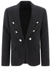 Balmain Embossed-button Open-front Blazer
