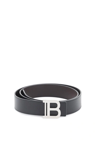 Balmain Reversibile B-belt In Black,brown