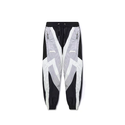 Balmain Colour-blocked Track Pants In White