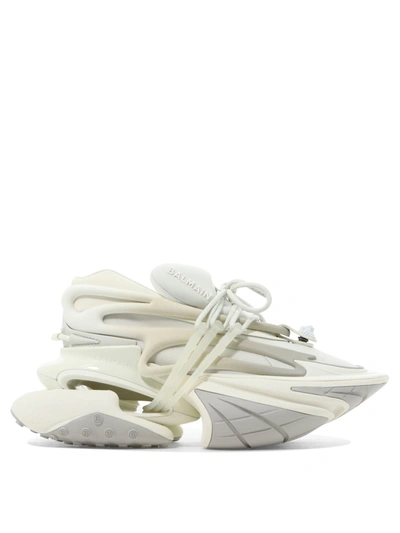 Balmain White Unicorn Sneakers In Blanco