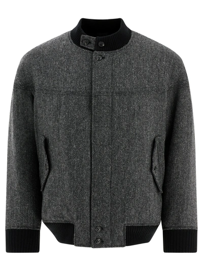 Baracuta Herringbone Derby Jacket In Grey