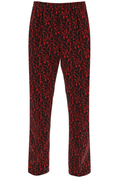 Baracuta X Needles Jacquard Jersey Track Trousers In Multi-colored