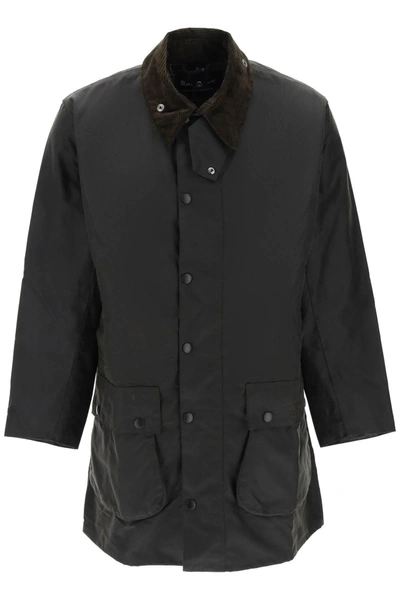 Barbour North Umbria Jacket In Waxed Cotton In Green
