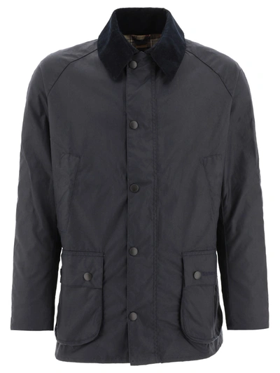 Barbour Ashby Waxed Jacket In Black