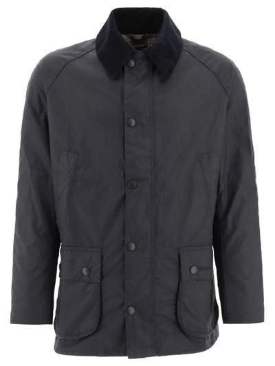 Barbour Ashby Waxed Jacket In Blue