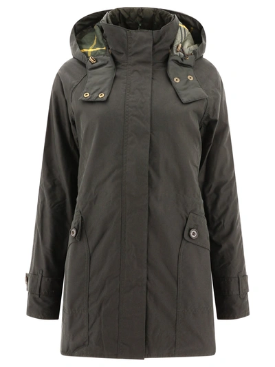 Barbour Cannich Wax Hooded Parka In Green