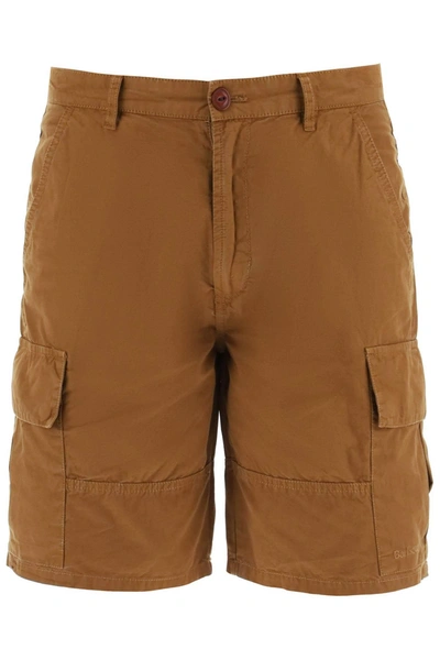 Barbour Men's Cotton Ripstop Cargo Shorts In Brown