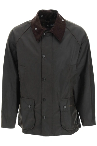 Barbour Classic Bedale Wax Jacket In Brown,green