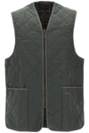 Barbour Funnel-neck Quilted Shell Gilet In Green