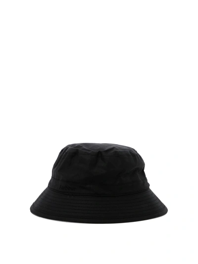 Barbour Wax Sports Bucket Hat In Black