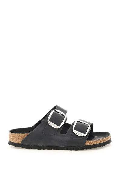 Birkenstock Big Buckle Arizona Mules In Black