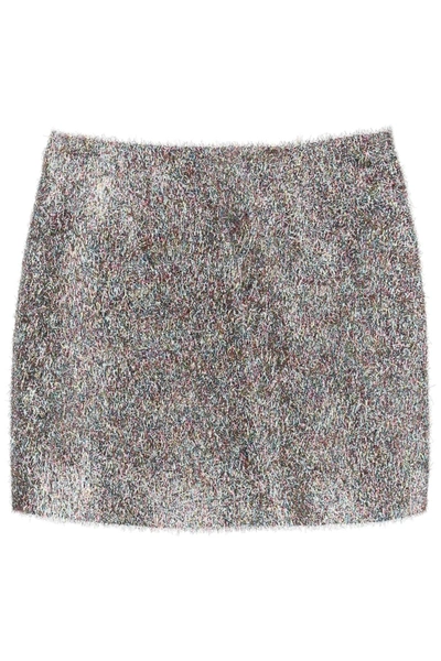 Blazé Milano Lurex Mini Skirt In Metallic