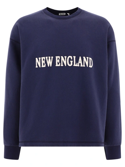 Bode New England Cotton Jersey Sweatshirt In Navy