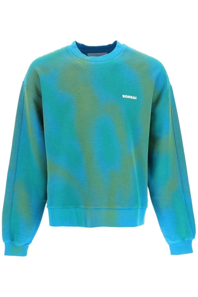 Bonsai Spray-effect Sweatshirt In Blue,yellow