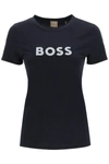 Hugo Boss Logo Print T-shirt In Black