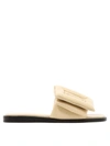 Boyy Slippers And Clogs Leather Yellow Corn In Beige