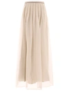 Brunello Cucinelli Pleated Skirt In Beige