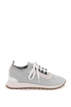 Brunello Cucinelli Women's Textile Sneakers In Grigio Chiaro