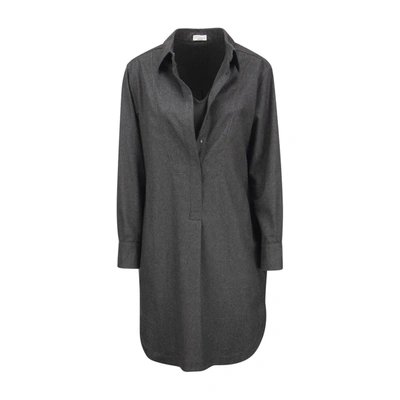 Brunello Cucinelli Wool Dress In Gray