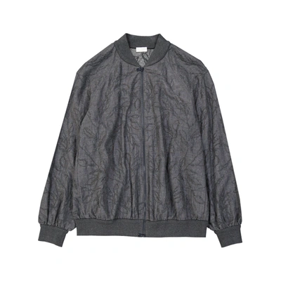 Brunello Cucinelli Virgin Wool Bomber In Gray