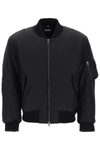 BURBERRY BURBERRY 'GRAVES' PADDED BOMBER JACKET WITH BACK EMBLEM EMBROIDERY