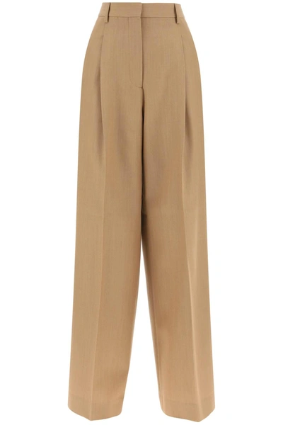 Burberry 'madge' Wool Trousers With Darts In Beige