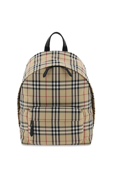 Burberry Check Backpack In Multicolor