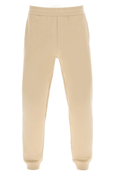 Burberry Neutral Logo Embroidered Track Pants In Neutrals