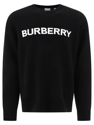Burberry Black Stretch Cotton Oversize Sweater