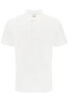 Burberry Chalk Pique Ekd Polo Shirt In White