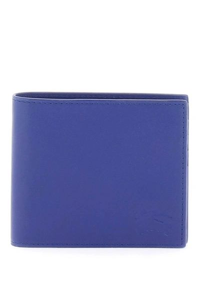 Burberry Ekd Bi-fold Wallet In Blue