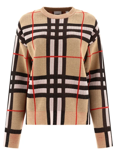 Burberry Pull Col Rond Harrietta In Brown