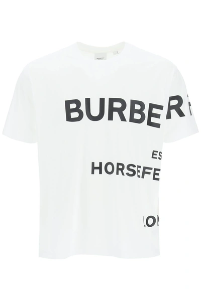 Burberry Relaxed-fit Cotton T-shirt With Bold Logo Print In White