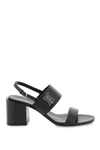 BURBERRY BURBERRY LEATHER SANDALS WITH MONOGRAM