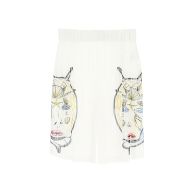 Burberry Mythological Motif Shorts In White