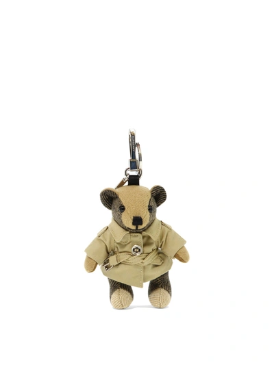 Burberry "thomas Trench" Keyring In Beige