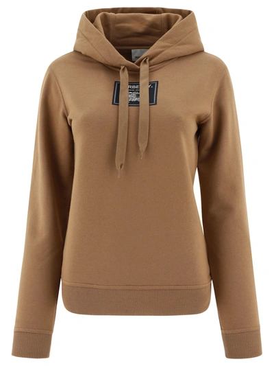 Burberry Ekd Hoodie In Brown