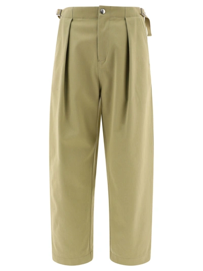 Burberry Wide Leg Trousers In Green