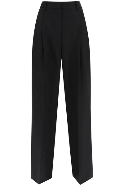 Burberry Madge Wide-leg Trouser Pants In Black