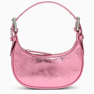 By Far Mini Soho Metallic Shoulder Bag In Pink