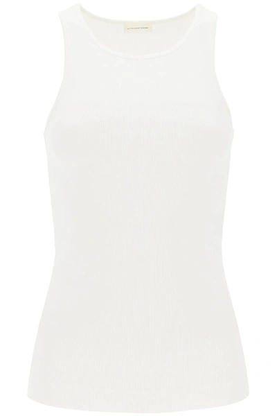 By Malene Birger Amani Ribbed Tank Top In White