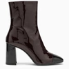 Carel Paris Donna Ankle Boots - Patent Leather - Brown/black