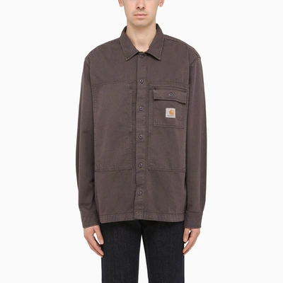 Carhartt Purple Denim Shirt In Green