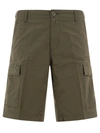 Carhartt Pocket Detailed Bermuda Shorts In Green