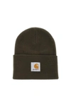 Carhartt Beanie Hat With Logo Patch In Green