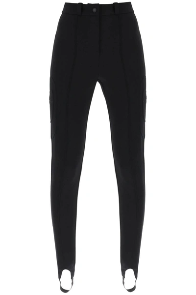 Casablanca Logo-embossed Stirrup Leggings In Black