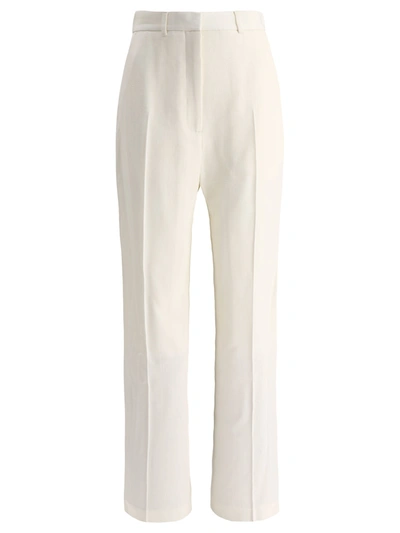 Casablanca Pants With Front Pleats In Blanco